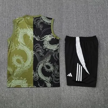 25-26 Real Madrid Green&amp;Black Dragon Training Kits Football Tracksuits