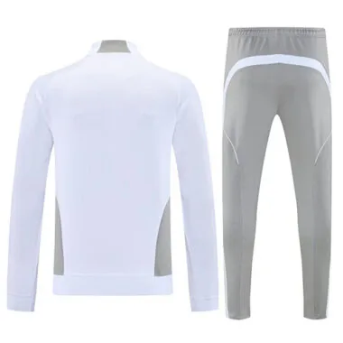 25-26 Real Madrid Football Tracksuits White Long Jacket Suits