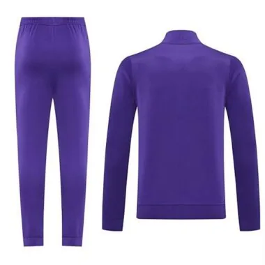 25-26 Real Madrid Football Tracksuit Purple Long Jacket Suits