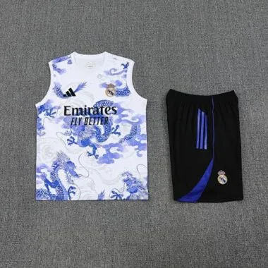 25-26 Real Madrid Blue Dragon Training Kits Football Vest Suits
