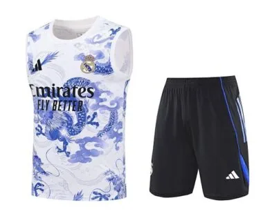 25-26 Real Madrid Blue Dragon Training Kits Football Vest Suits
