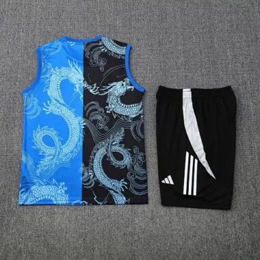 25-26 Real Madrid Black&amp;Blue Dragon Training Kits Football Tracksuits