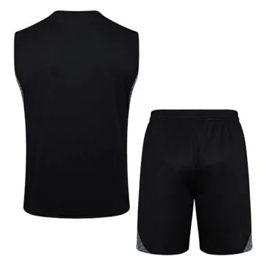 25-26 Real Madrid Black Training Kits Football Vest Suits