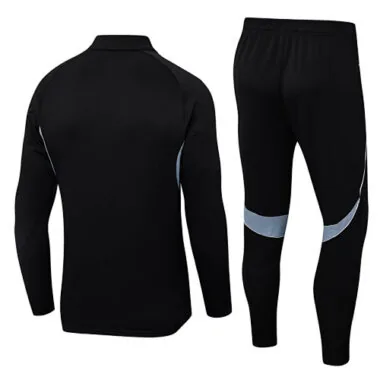 25-26 Real Madrid Black Football Tracksuits Long Jacket Suits