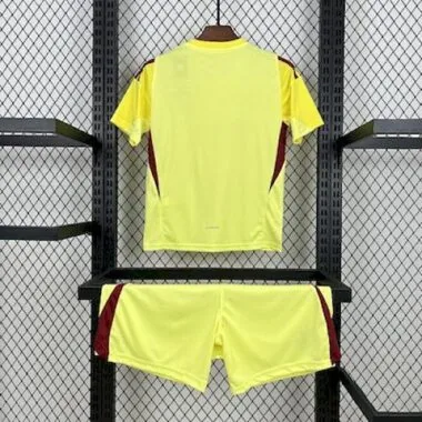 25-26 Real Madrid Yellow Goalkeeper Kid Kits Youth Apparels Joy