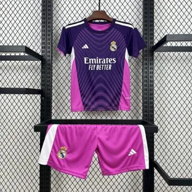 25-26 Real Madrid Purple Goalkeeper Kid Kits Youth Apparels AAAAJersey Wholesale Yupoo