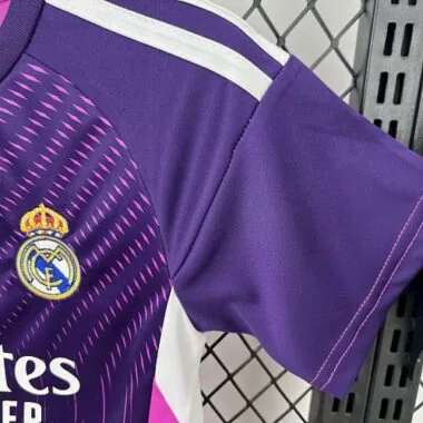 25-26 Real Madrid Purple Goalkeeper Kid Kits Youth Apparels