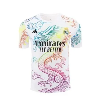 24-25 Real Madrid Rainbow Dragon White Training Kit Soccer AAAAJersey Yupoo