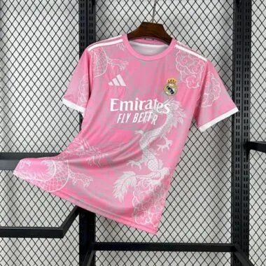 25-26 Real Madrid Pink Dragon Pattern Kit Special Edition Soccer AAAAJersey Yupoo
