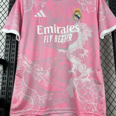 25-26 Real Madrid Pink Dragon Pattern Kit Special Edition Soccer