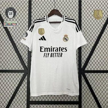 24-25 Real Madrid Home Kit With All Kind of Badges Soccer S-4XL