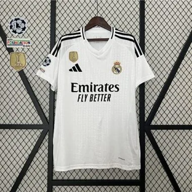 24-25 Real Madrid Home Kit With All Kind of Badges Soccer S-4XL