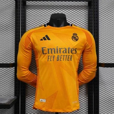 24-25 Real Madrid Away Long Sleeve Kit Player Version Shirt Sport AAAAJersey Yupoo