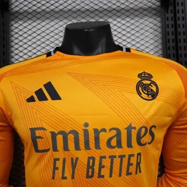 24-25 Real Madrid Away Long Sleeve Kit Player Version Shirt Sport