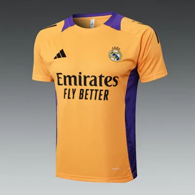 24-25 Real Madrid Yellow Trainingt Kit Soccer