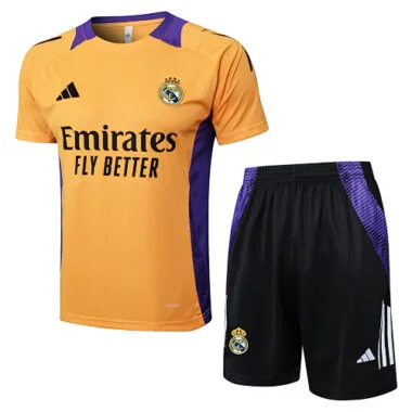 24-25 Real Madrid Yellow Trainingt Kit Soccer