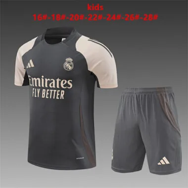 24-25 Real Madrid Kids Training Soccer Jerseys Football Shirts(1)