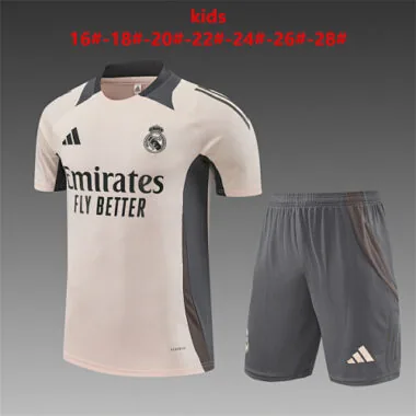 24-25 Real Madrid Kids Training Soccer Jerseys Football Shirts(2)