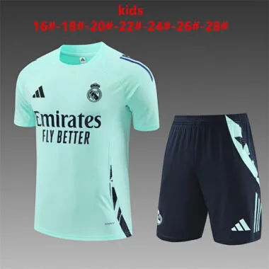 24-25 Real Madrid Training Kids Soccer Jerseys Football Shirts(1)