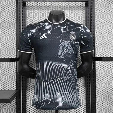 24-25 Real Madrid Black Jaguar Special Edition Player Version Shirt Soccer AAAAJersey Yupoo