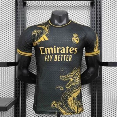 24-25 Real Madrid Golden Dragon Special Edition Kit Player Version Shirt Soccer AAAAJersey Yupoo