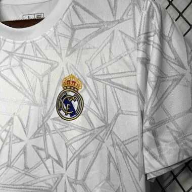 24-25 Real Madrid Training White Kit Soccer Uniform