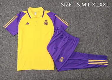 23-24 Real Madrid Yellow Polo Suits Jerseys World