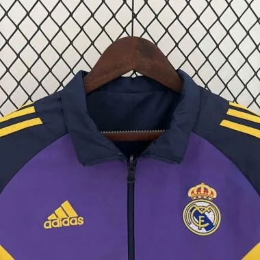 23-24 Barcelona Reversible Windbreaker purple&Navy Special Edition Style Double-Sides Jacket