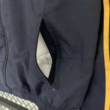 23-24 Real Madrid Trench Coat Reversible Windbreaker Navy