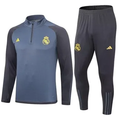 23-24 Real Madrid Long Sleeve Navy Kits Training Suits Soccer Jerseys Yupoo(8)