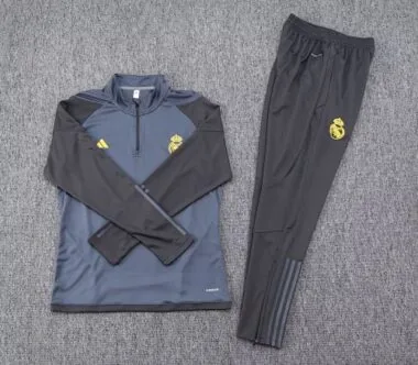 23-24 Real Madrid Long Sleeve Navy Kits Training Suits Soccer Jerseys (8)