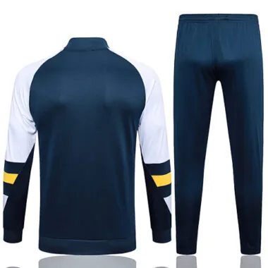 23-24 Real Madrid Long Sleeve Kits Navy Half-Pull Training Suits Soccer Jerseys (6)