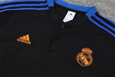 Real Madrid Polo black with yellow-logo