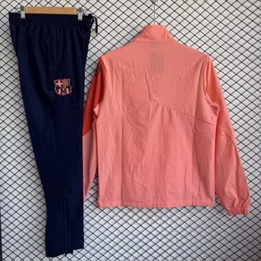 26-27 Barcelona Pink Windbreaker Jackets Kit Soccer T-Shirt