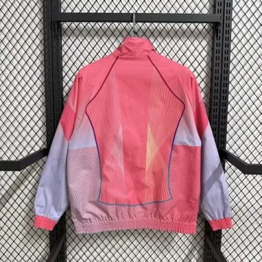 26-27 Barcelona Pink Windbreaker Jackets Kit Soccer T-Shirt