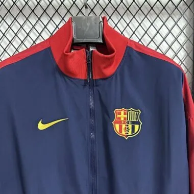 26-27 Barcelona Blue Windbreaker Jackets Kit Soccer T-Shirt