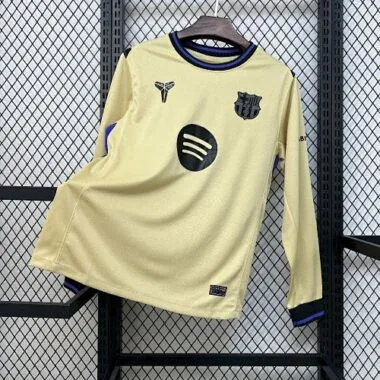 25-26 Barcelona Away Long Sleeves Kit Soccer T-Shirt AAAAJersey Supply Yupoo