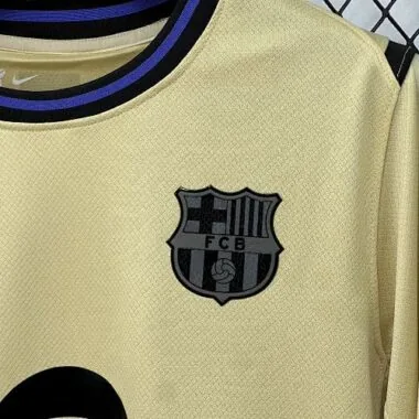 25-26 Barcelona Away Long Sleeves Kit Soccer T-Shirt