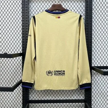 25-26 Barcelona Away Long Sleeves Kit Soccer T-Shirt
