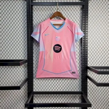 25-26 Barcelona Pink Kit Woman Soccer T-Shirt AAAAJersey Supply Yupoo