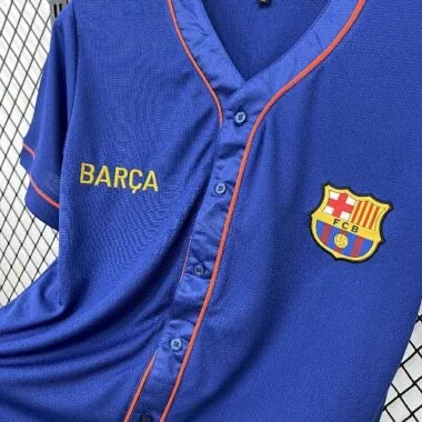 25-26 Barcelona Baseball Uniform Kit Soccer T-Shirt