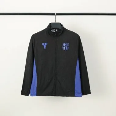 25-26 Barcelona black Kit windbreaker Soccer T-Shirt AAAAJersey Supply Yupoo