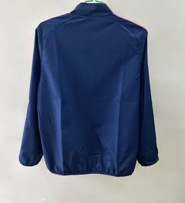 25-26 Barcelona Yellow&amp;Blue Trench Coat Reversible Windbreaker Double-Sides Jacket