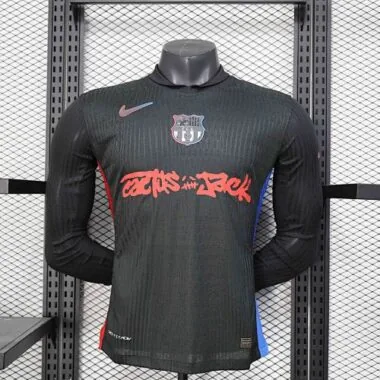 24-25 Barcelona Away Long Sleeves Kit Player Version Soccer AAAAJersey Yupoo