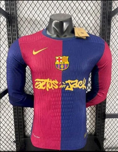 24-25 Barcelona Home Long Sleeves Kit Player Version Soccer AAAAJersey Yupoo