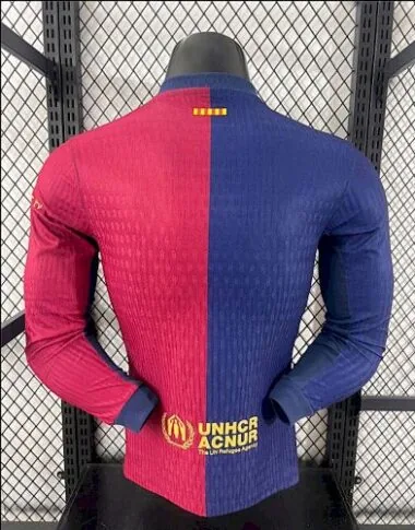 24-25 Barcelona Home Long Sleeves Kit Player Version Soccer