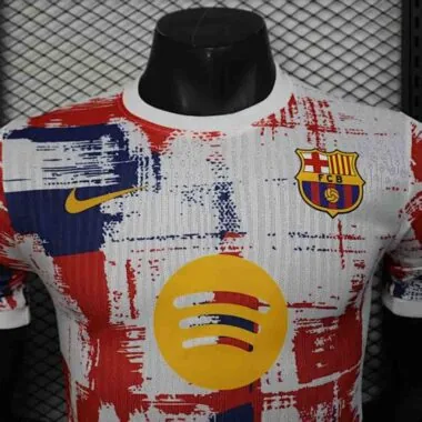 25-26 Barcelona White Kit Special Edition Player Version Soccer