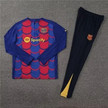 24-25 Barcelona Long Sleeve Training Suit Football Shirts