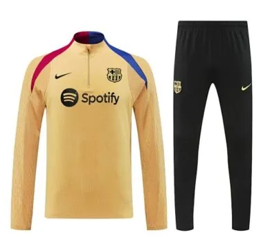 24-25 Barcelona Long Sleeve Training Suit Football Shirts(3)