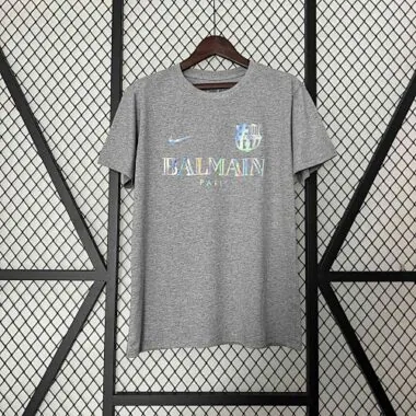 24-25 Barcelona Grey Collaboration Kit Reflective Special Edition Football AAAAJersey Yupoo
